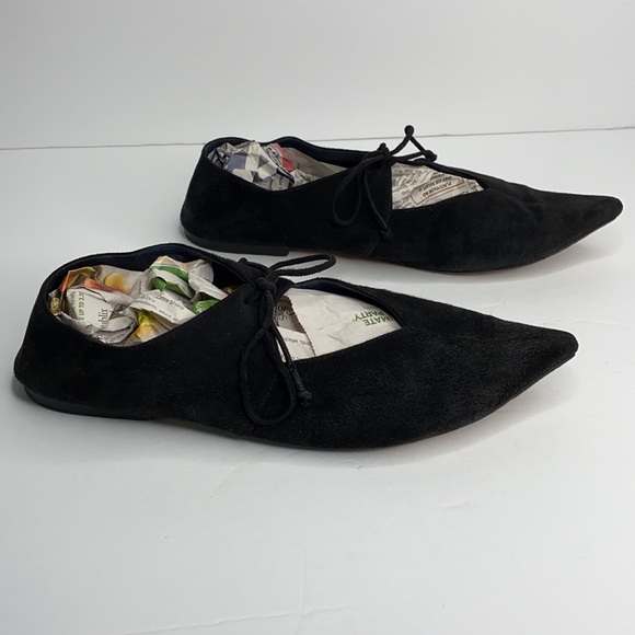 Old Celine Paris black suede pointed toe ballet flats - Picture 2 of 9